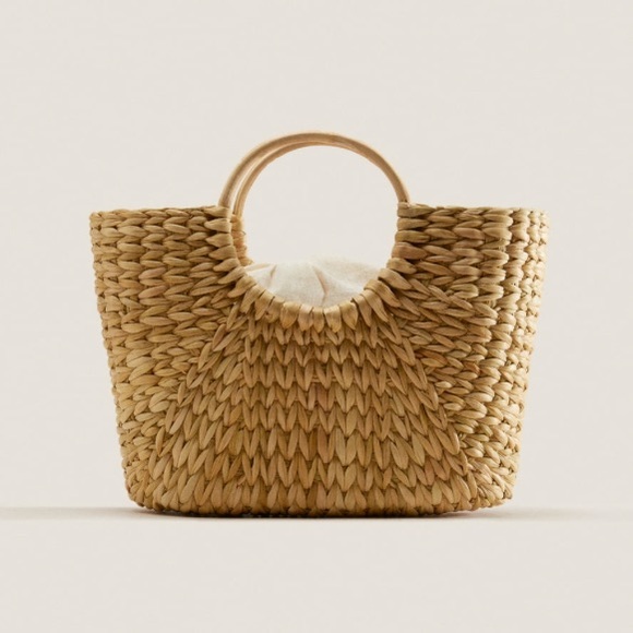 Mini Rattan Tote Bag - Picture 1 of 6